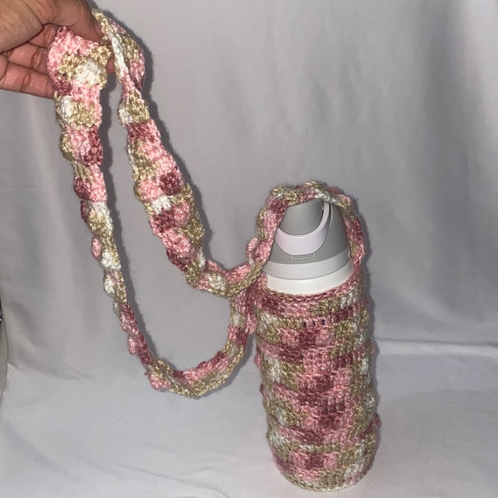Handmade Crochet Water bottle sling holder